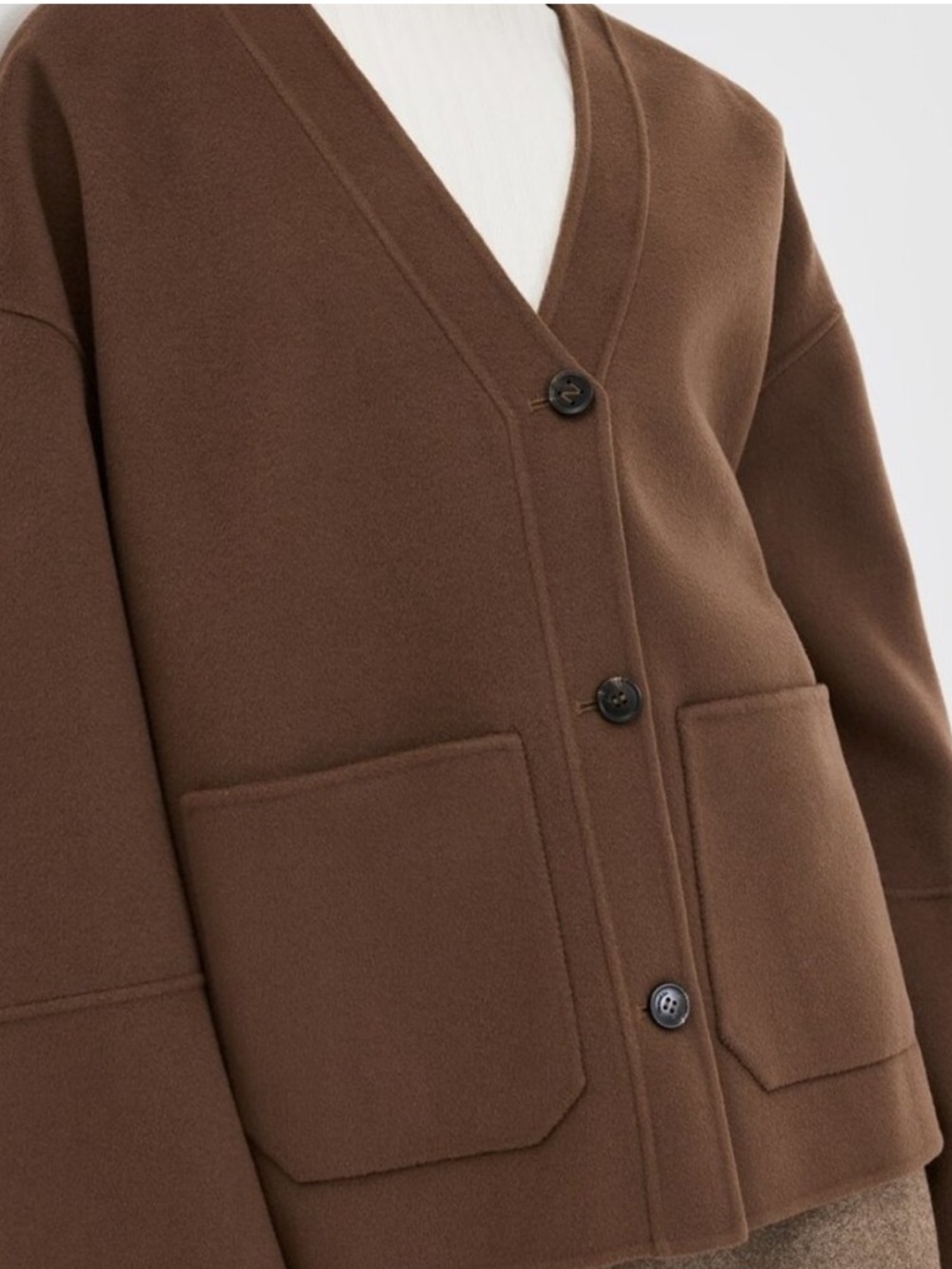 Nanushka Brown V-Neck Button Jacket